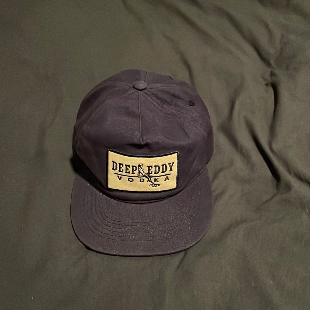 Deep Eddy Vodka flat brim snap back navy